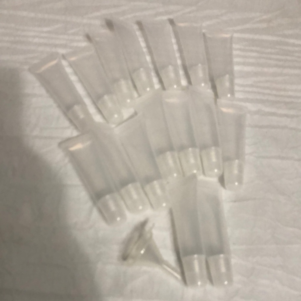 Clear Plastic Lipstick Tubes with Funnel bundle of 15